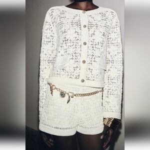 Zara CROCHET BUTTON JACKET(S)